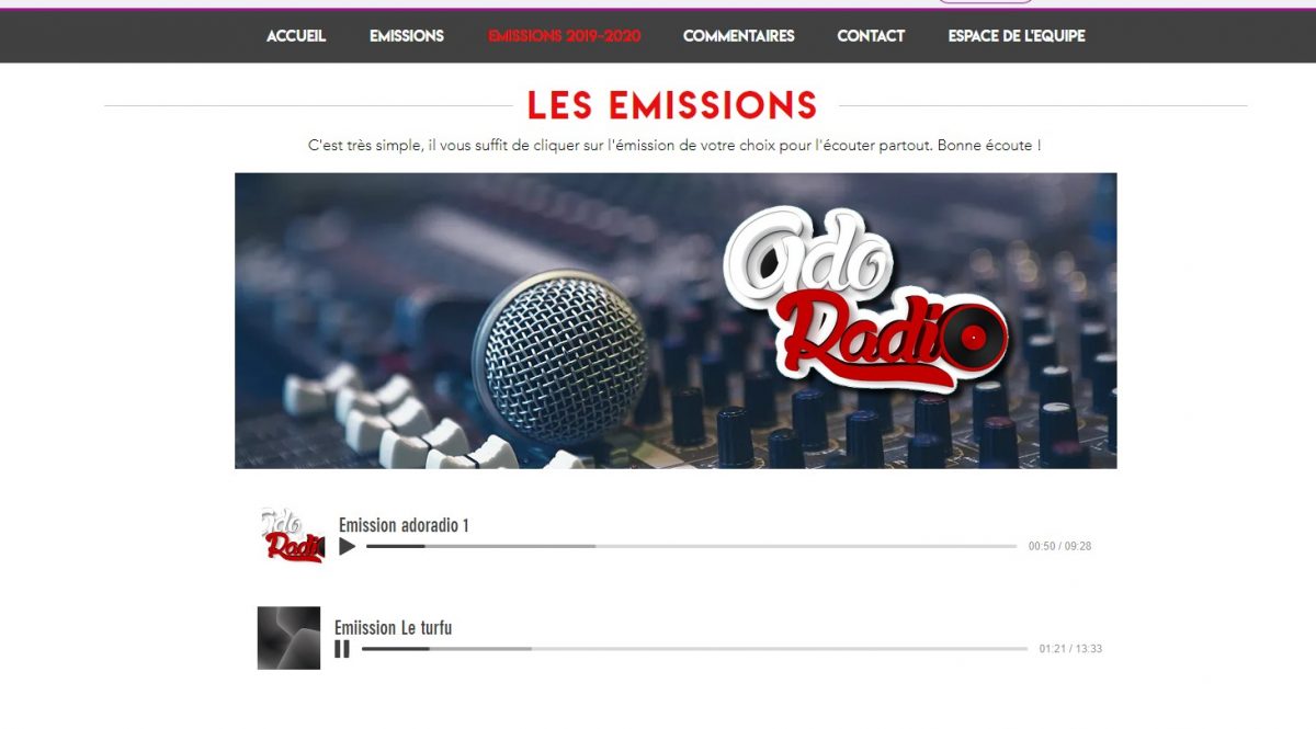 Nouvelles émissions sur Ado Radio