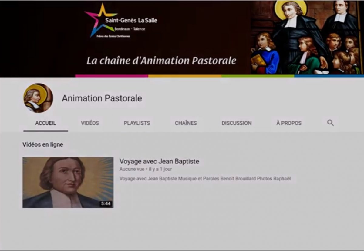Une chaîne You Tube dédiée à l’Animation Pastorale à Saint Genès La Salle… pour mieux accompagner !